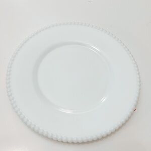 Westmoreland Beaded Edge Milk Glass Luncheon Plate